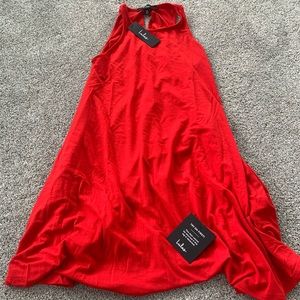 lulu red summer dress
